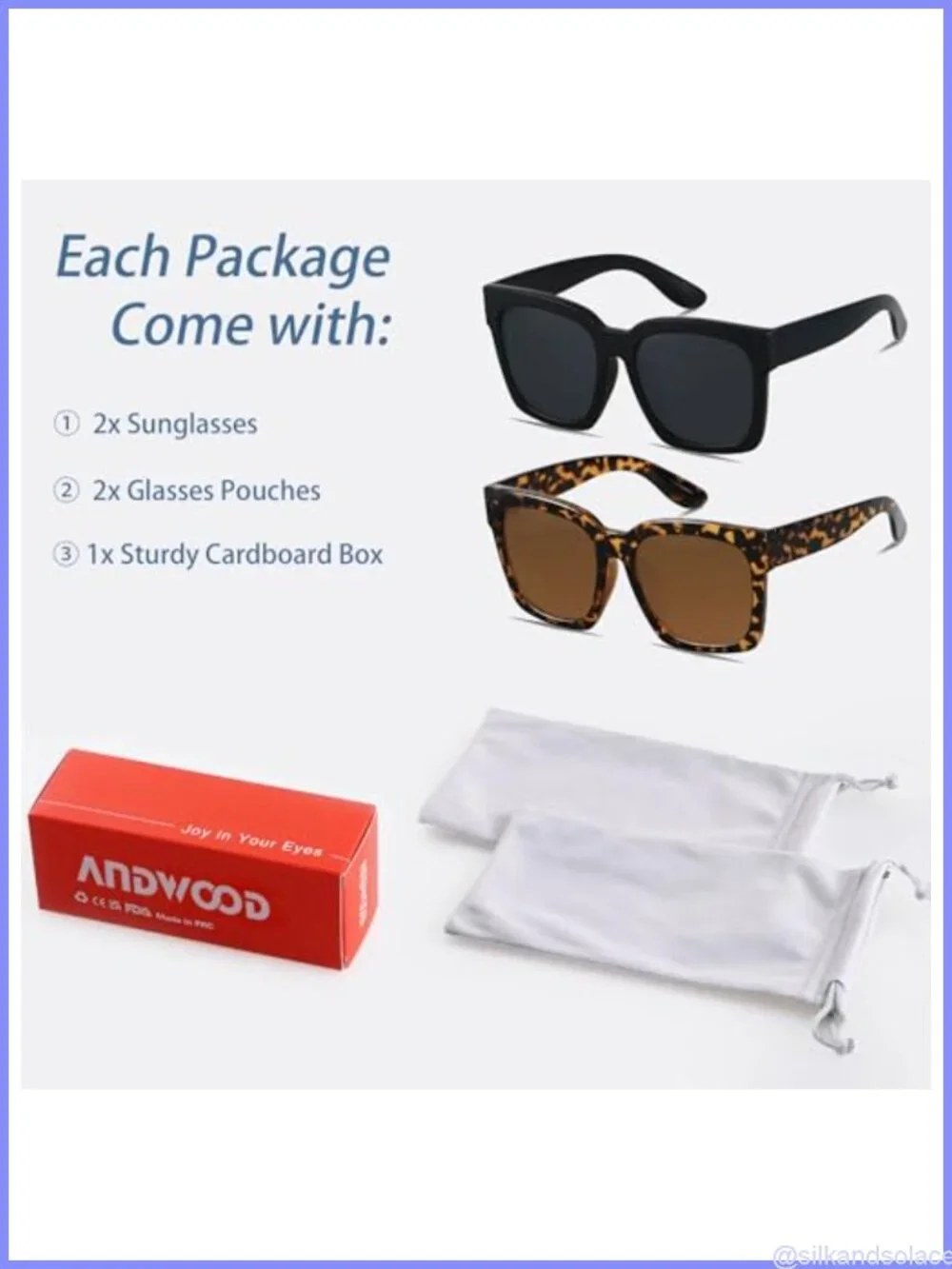 Oversized Square Sunglasses UV400 Full Frame Women Wide Face Shades